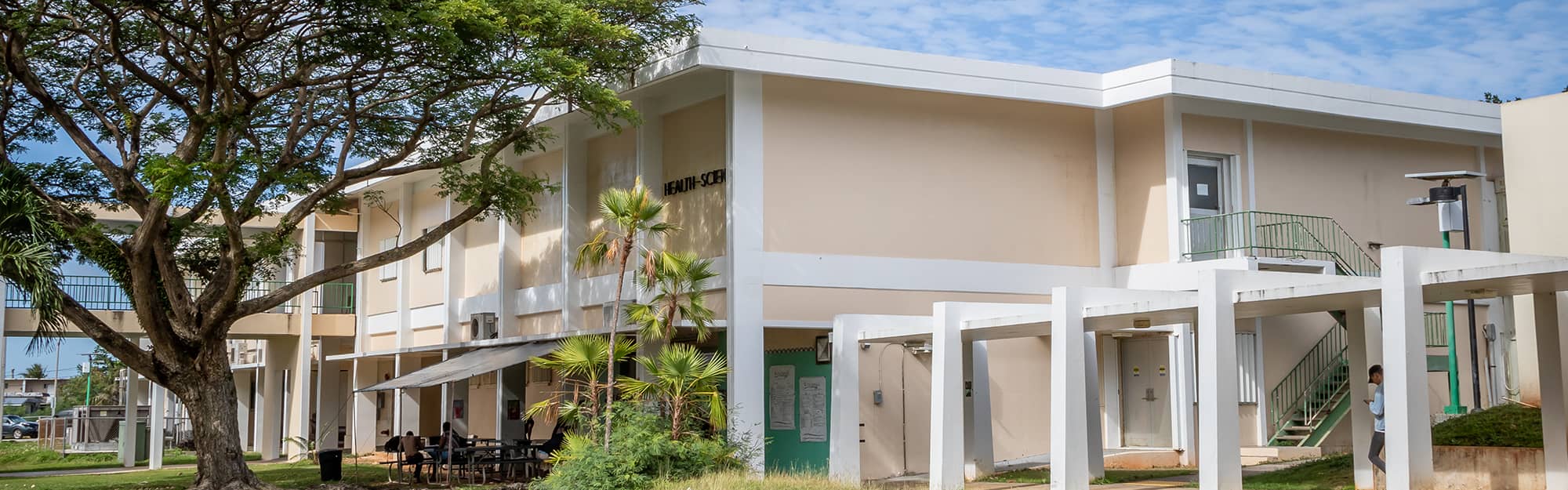 Photo of the UOG School of Health building